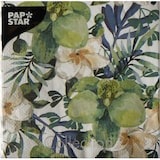 thumbnail of PAPSTAR 200 Servietten, 3-lagig 1/4-Falz 33 cm x 33 cm "Tropic" (88246, 10x20 Stück)