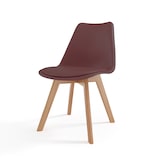 thumbnail of Set Di 4 Sedie Per Sala Da Pranzo Ufficio Con Gambe Faggio Legno Massello Massiccio Stile Nordico Scandinavo Seduta Imbottita Soggiorno Sala Tortora
