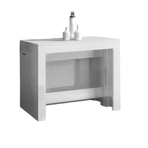 Web Furniture PRATIKA Consolle Allungabile Melaminico 50/300cm   Bianco Larice