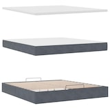 thumbnail of vidaXL Ottoman-Bett mit Matratze Dunkelgrau 160x200 cm Samt