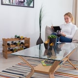 thumbnail of Relaxdays Weinregal stapelbar, Bambus Flaschenhalter für 18 Flaschen Wein, erweiterbarer Weinständer mit 3 Ebenen, natur