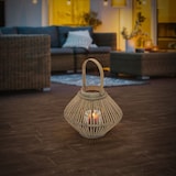 thumbnail of ECD Germany Bambus Laterne, Windlicht H:42 cm Holzfarbe, Gartenlaterne mit Henkel & Glaseinsatz, Bambuslaterne, Kerzenhalter Innen/Außen, Deko Laterne