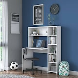 thumbnail of Dmora Scrivania Dghin, Scrittoio multiuso, Tavolo per ufficio porta PC, Piano di lavoro, 113x40h142 cm, Bianco