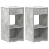 thumbnail of vidaXL Nachttische mit Schublade 2 Stk. Betongrau 35x34x66,5 cm