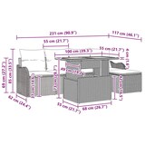 thumbnail of vidaXL Garten-Sofa-Set mit Kissen 6 pcs Beige und Hellgrau