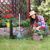 thumbnail of Relaxdays Standbrunnen Antik, mit Wasserhahn & Becken, HBT 72 x 26 x 31 cm, Wasserzapfsäule Garten, Terrasse, dunkelgrün