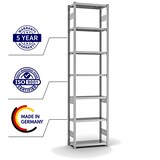 thumbnail of PROREGAL Fachbodenregal Stecksystem | Grundregal | HxBxT 300x75x30cm | 7 Ebenen | Fachlast 220 kg | Beidseitig nutzbar | Verzinkt