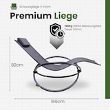 thumbnail of Premium Gartenliege X-FORM | Schwungliege Relaxliege Gartenstuhl| mit Kopfkissen | wetterfest ergonomisch Relaxsessel | belastbar bis 160Kg