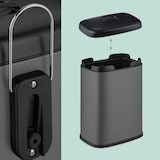 thumbnail of Relaxdays Mülleimer Wandmontage, 5 Liter, Einhängen oder Kleben, Inneneimer, Küchenabfalleimer, Badmülleimer, grau