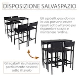 thumbnail of Bartisch-Set mit 4 Hockern SCHWARZ LIGNANO von Yelloo