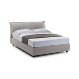 thumbnail of Dmora Letto matrimoniale Clorinda, Letto contenitore sfoderabile con testiera e giroletto contenitore imbottiti, con materasso Cm 160x200, Grigio