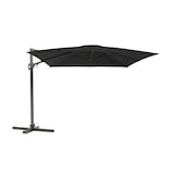 thumbnail of METRO PROFESSIONAL Sombrilla colgante cuadrada, sin faldón, aluminio/acero, 3 x 3 m, con manivela y función de inclinación, antracita/gris