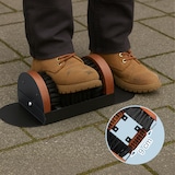 thumbnail of Relaxdays Schuhabstreifer mit Rundum-Bürsten, Fußabtreter Außenbereich, robuste Borsten, Bodenbefestigung, schwarz/braun