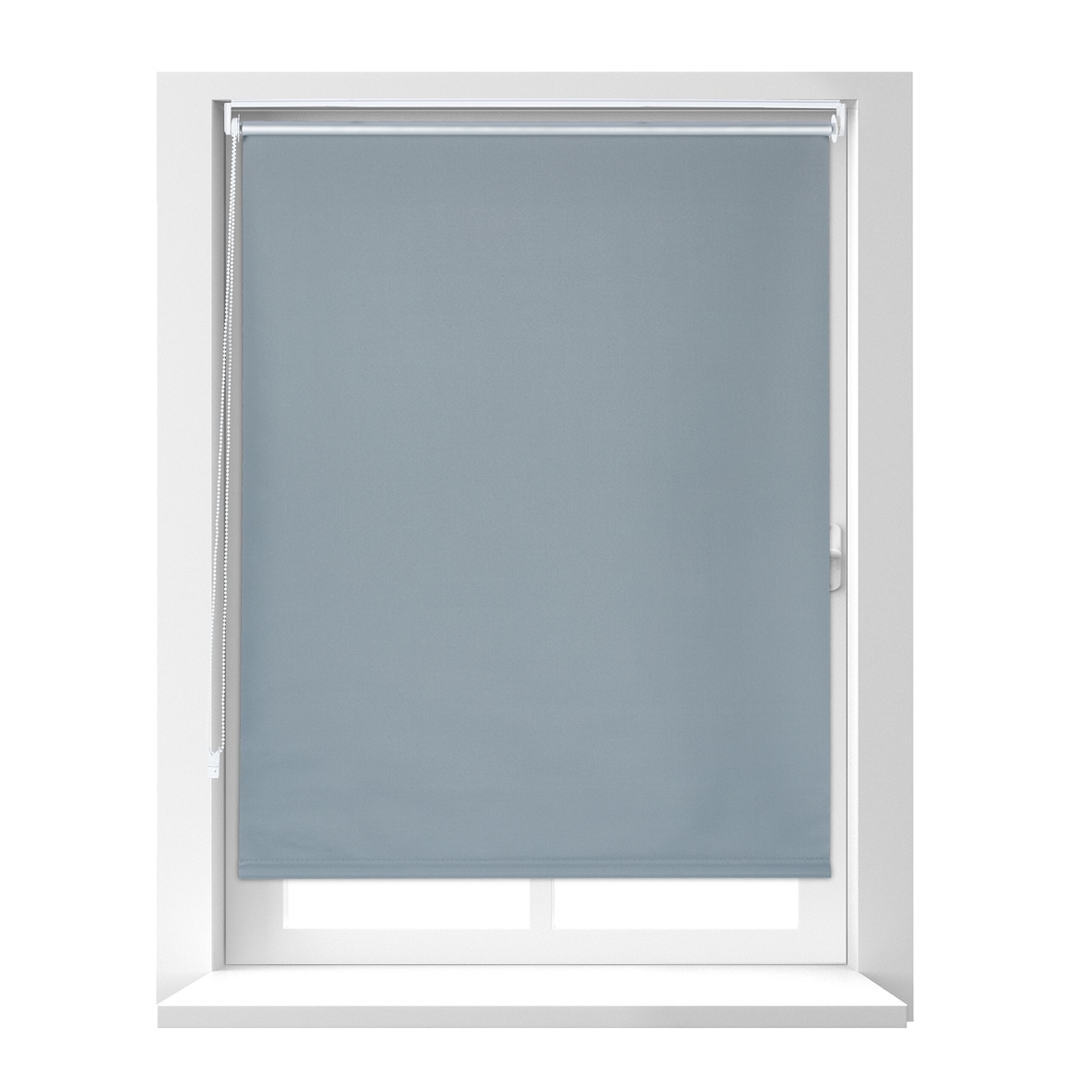 Relaxdays Thermorollo, ohne Bohren, Klemmfix, Kettenzug, 100x160 cm, Stoffbreite 95 cm, blickdichtes Klemmrollo, grau