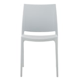thumbnail of Chaise de jardin empilable Maya en plastique Gris clair