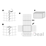 thumbnail of Schanskorven Draadmanden Tuinafscheiding 100x80x30cm - Weerbestendige Gabionen - 5x10cm Metaal