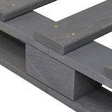 thumbnail of vidaXL Palettenbett Grau Massivholz Kiefer 140×200 cm