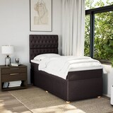 thumbnail of vidaXL Boxspringbett mit Matratze Dunkelbraun 80x200 cm Stoff