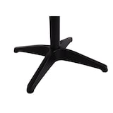 thumbnail of Gartentisch HWC-J95, Balkontisch Bistrotisch, Gastronomie Outdoor-Beschichtung Alu Holzoptik ~ schwarz, dunkelbraun