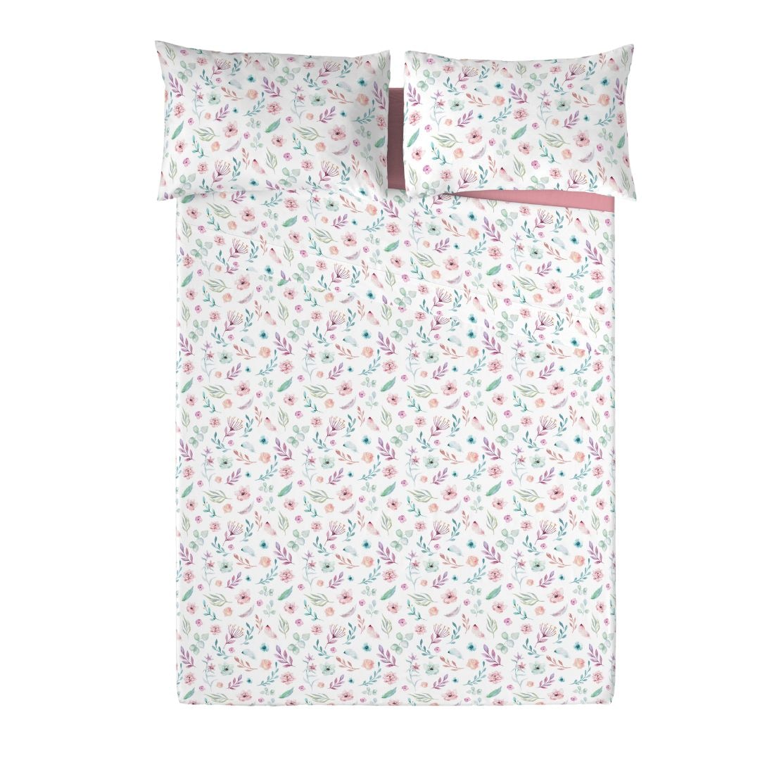 Conjunto de lençóis estampados de inverno de 4 peças 150 flanela algodão extra macio Rin Naturals