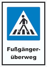 thumbnail of Fußgängerüberweg Schild A0 Rückseite selbstklebend