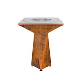 thumbnail of Fogueira de jardim, churrasqueira com furo para wok, grelha com pés de aço e capa de proteção - G1 Basic Corten