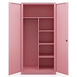 thumbnail of Mehrzweckschrank Metall abschließbar REKL Metallschrank | Schließfachschrank Putzmittelschrank Besenschrank Vorratsschrank, 185x90x45cm Rosa