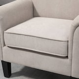 thumbnail of HOMCOM butaca de salón tapizada en tela sillón relax con reposabrazos asiento extraíble y lavable patas de madera estilo moderno 79x78x87 cm
