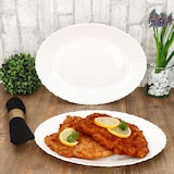 thumbnail of 2x Servierplatte Arkona oval LxB 30x23cm Opalglas weiß Buffet-Teller Vorspeisen