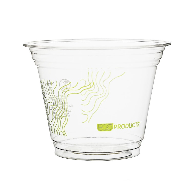 MONOUSO - Copo Compostável PLA Green Stripe® 265ml Ø9,6cm (1.000 Uds)