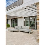 thumbnail of Conjunto de muebles de jardín esquinero 6 plazas de cuerda y aluminio gris - IRUN