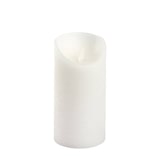 thumbnail of Bougie LED flamme oscillante cire rustique blanche à piles H15cm Timer Blanc chaud Lotti