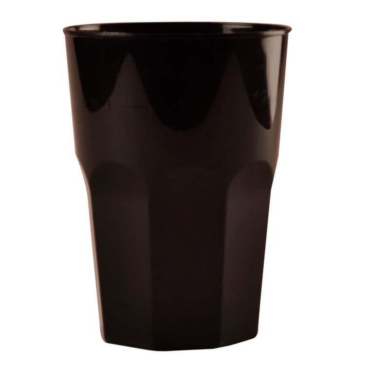 MONOUSO - Wiederverwendbarer Unzerbrechlicher Becher Cocktail PP Schwarz Ø8,4cm 420ml (20 Stück)