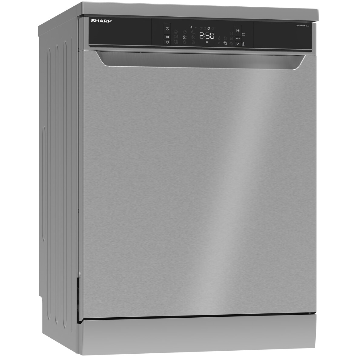 Sharp Geschirrspüler 60 cm freistehend | Spülmaschine | 14 Maßgedecke | 9 Programme | leise 42 dB | QW-NA3YF42AI-DE