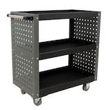 thumbnail of Werkstattwagen 3 Etagen Stahl grau Werkzeugwagen 70x39x79 cm auf Rollen bis 300 kg Tragkraft