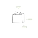 thumbnail of greenbox - bolsas de papel reciclado XXL, 32 x 21 x 27 cm, marrón, base ancha, 250 unidades.