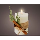 thumbnail of LED Kerze mit Timerfunktion 7,5x13cm Wachs - flackernde Flamme Echtwachskerze Adventskerze batteriebetrieben Weihnachtskerze Rustik Creme Warmweiß