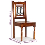 thumbnail of vidaXL Esszimmerstühle 6 Stk. Massivholz Klassisch