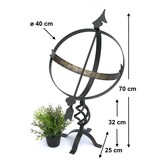 thumbnail of DanDiBo Sonnenuhr Garten Groß Metall Schwarz Schmiedeeisen Deko Wetterfest 70 cm Gartenuhr Uhr