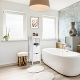 thumbnail of Rebecca Mobili Badezimmermöbel mit 2 Schubladen und 1 Tür aus weißem MDF