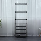 thumbnail of DASCK Movel Recibidor Cabideiro com Sapateira 5 Prateleiras | 60 x 26 x 173 cm | Preto