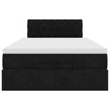 thumbnail of vidaXL Ottoman-Bett mit Matratze Schwarz 120x190 cm Samt