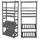 thumbnail of PROREGAL Getränkekisten- & Weinregal SPREEWALD HxBxT 163x70x33cm 18 Flaschen auf 3 Ebenen + 2 Ebenen für Kisten + 2 Ablagen Massives Kiefernholz Grau