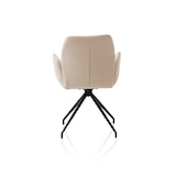 thumbnail of SalesFever Armlehnstuhl | 180° Drehfunktion | Bezug in Strukturstoff | Gestell Metall | B 59 x T 58 x H 88 cm | beige – schwarz