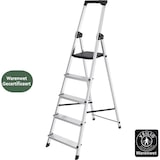thumbnail of BRASQ Huishoudtrap 5-treden Zilver - keukentrap inklapbaar aluminium voor Particulier en professioneel gebruik - Trap Ladder - Anti slip