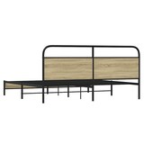 thumbnail of vidaXL Metallbett ohne Matratze Sonoma-Eiche 193x203 cm