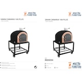 thumbnail of MF - Houtgestookte Buitenoven van Beton Model GRAN CANÁRIA (Zwart - 100 x 100 x 170 cm) – Geïsoleerd met Kurk en 3 Keramische Dekens