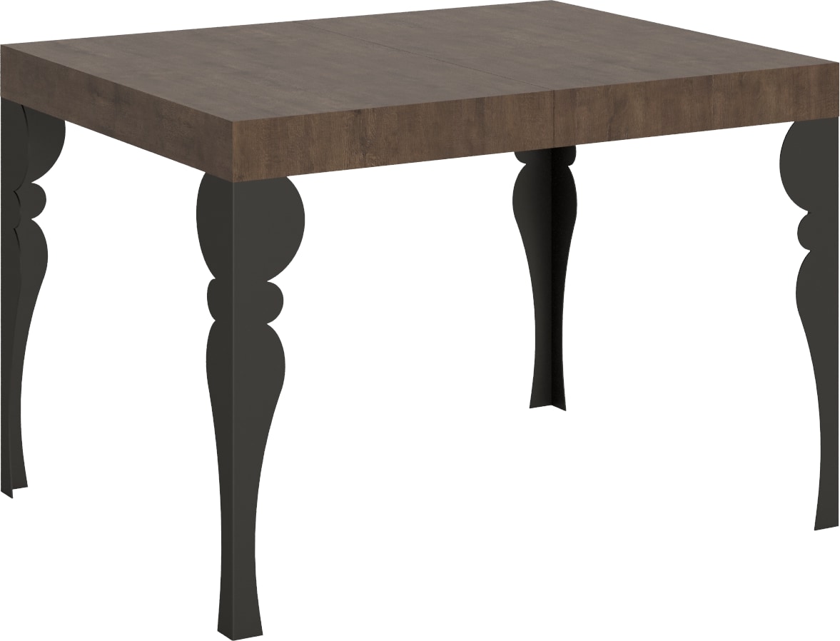 Ausziehbarer Tisch 70x110/194 cm Paxon Walnuss Anthrazit Gestell