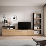 thumbnail of Meubels voor woonkamer, TV-Meubel, Lowboard, 310x35x186cm, Voor tv's tot 65", TV-Tafel, Moderne stijl, Eiken/Zwart _ 100_1