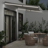 thumbnail of vidaXL Luifel handmatig uittrekbaar en LED 350x250 cm antraciet en wit